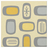 Tissu Rectangles arrondies MCM du milieu du siècle gris (Fermer)