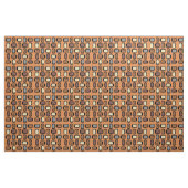Tissu Rectangles arrondies MCM du milieu du siècle Orang (Yard)