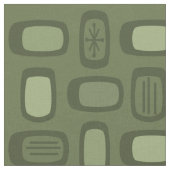 Tissu Rectangles arrondies MCM du milieu du siècle vert (Fermer)