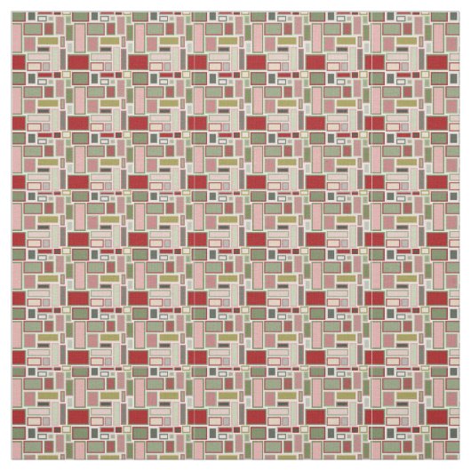 Tissu Rectangles de Noël Boho (Échantillon)