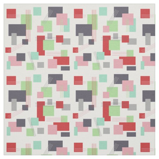 Tissu Rectangles et lignes Abstraites (Échantillon)