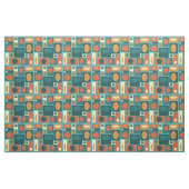 Tissu Rectangles turquoise modernes du milieu du siècle (Yard)