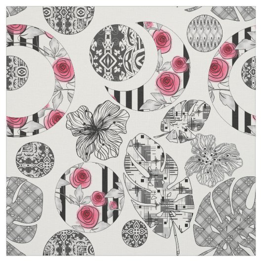 Tissu Red and Black, Quilting, Patchwork, Rustic, Modern (Échantillon)