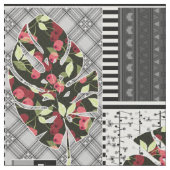 Tissu Red and Black, Quilting, Patchwork, Rustic, Modern (Fermer)