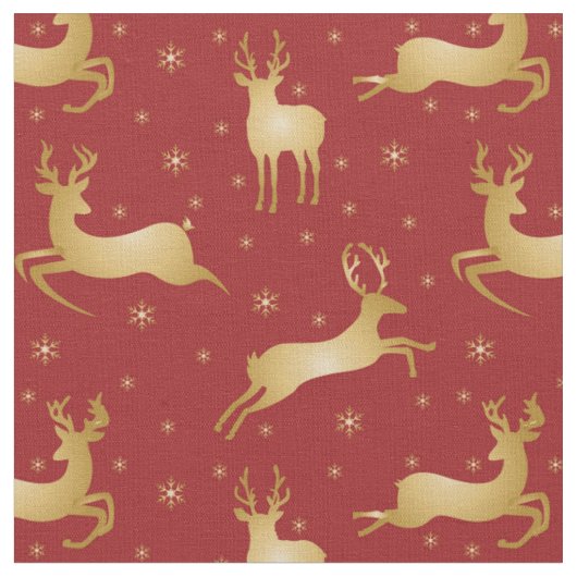 Tissu Red and gold Christmas (Fermer)