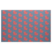 Tissu Red Bandana Heart Denim Combo (Fat Quarter)