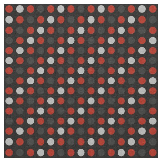 Tissu Red, black and gray polka dots (Fermer)