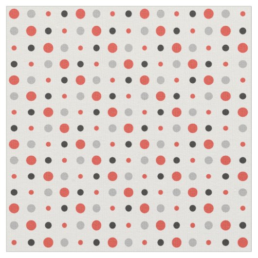 Tissu Red, black and gray polka dots (Fermer)