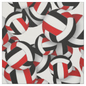 Tissu red black team colors volleyballs scalable pattern (Échantillon)