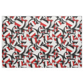 Tissu red black team colors volleyballs scalable pattern (Fat Quarter)