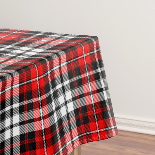 Tissu Red Black White Plaid Tartan Pattern Design 