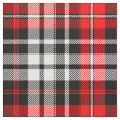 Tissu Red Black White Plaid Tartan Pattern Design  (Fermer)