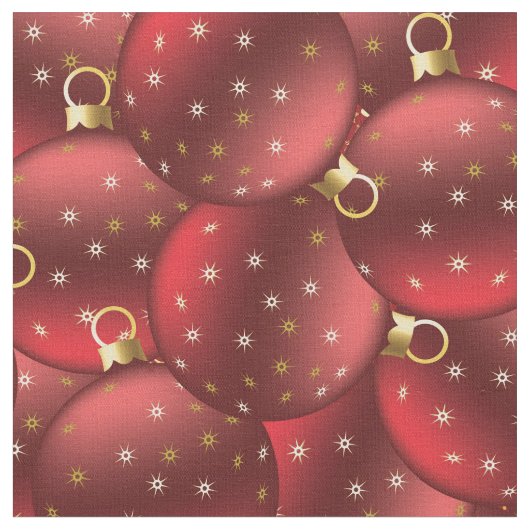 Tissu Red Christmas balls (Fermer)