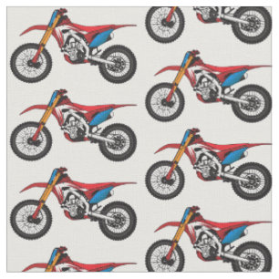 Tissu Red dirt bike motorcycle