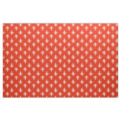 Tissu Red Fleur De Lis Pattern (Yard)