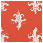 Tissu Red Fleur De Lis Pattern (Fermer)