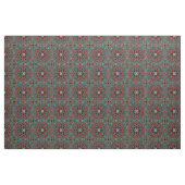 Tissu Red Orange Blue Aqua Turquoise Hip Orient Art (Yard)