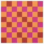 Tissu Red Orange Pink Checkered Pattern Design  (Échantillon)