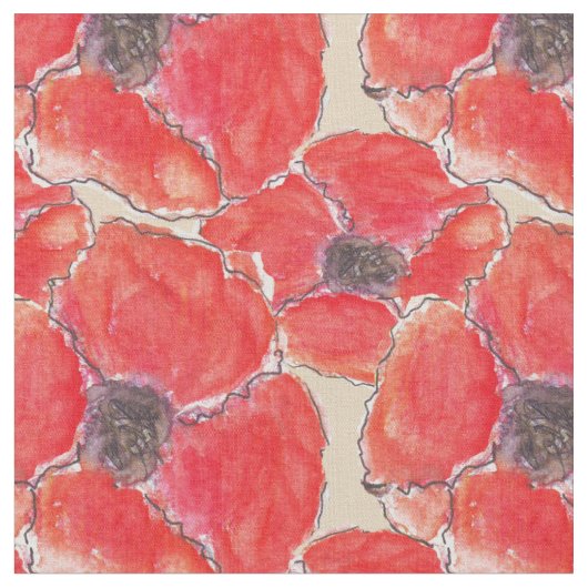 Tissu Red Poppy (Fermer)
