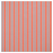 Tissu Red & Sky Blue Lines/Stripes Motif (Échantillon)