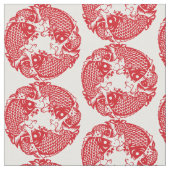 Tissu Red Whirling Koi Carp Fish Group Classic Fabric (Fermer)