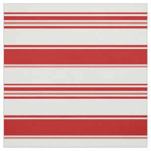 Tissu Red & White Beach Stripes (grande échelle)