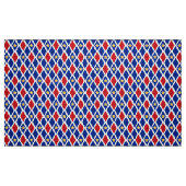 Tissu Red White Blue Diamond Gold Star (Fat Quarter)