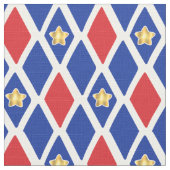 Tissu Red White Blue Diamond Gold Star (Détail)
