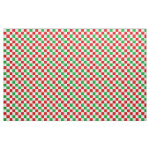 Tissu Red White Green Checkered Pattern Design  (Yard)