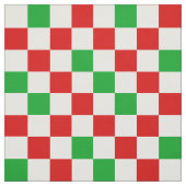 Tissu Red White Green Checkered Pattern Design  (Échantillon)