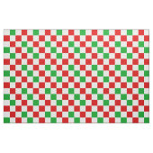 Tissu Red White Green Checkered Pattern Design  (Fat Quarter)