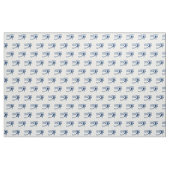 Tissu Regard vieilli Oeil de Horus Bleu et Blanc (Yard)