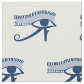 Tissu Regard vieilli Oeil de Horus Bleu et Blanc (Fermer)