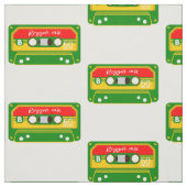 Tissu Réggae mixer cassette rétro (Échantillon)