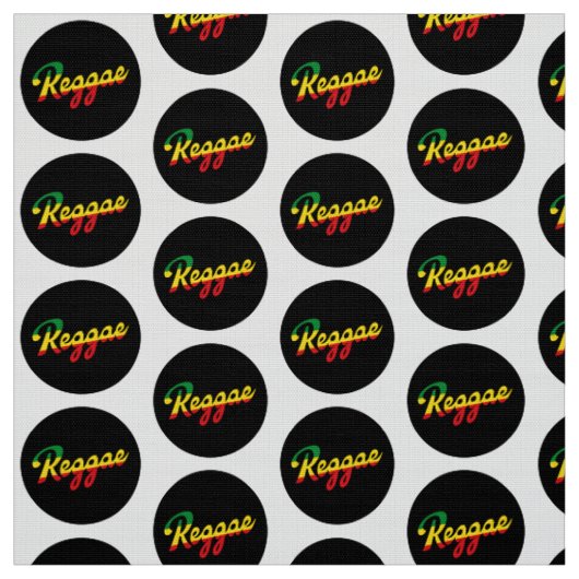 Tissu Reggae Musique avec couleurs du drapeau reggae (Échantillon)