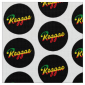 Tissu Reggae Musique avec couleurs du drapeau reggae (Fermer)