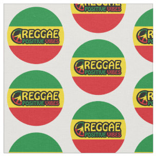 Tissu Reggae Musique avec des vibes positives et drapeau