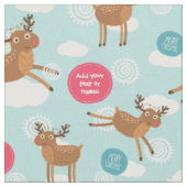 Tissu Reindeers Flying Custom Christmas Fabric (Fermer)