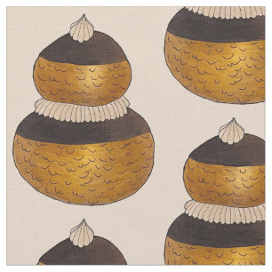 Tissu Religieuse Pâtisserie française Cream Puff Dessert