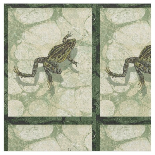 Tissu Remonter le crapaud dans l'eau (Fermer)
