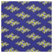 Tissu Remous de bleu royal et de jaune (Échantillon)