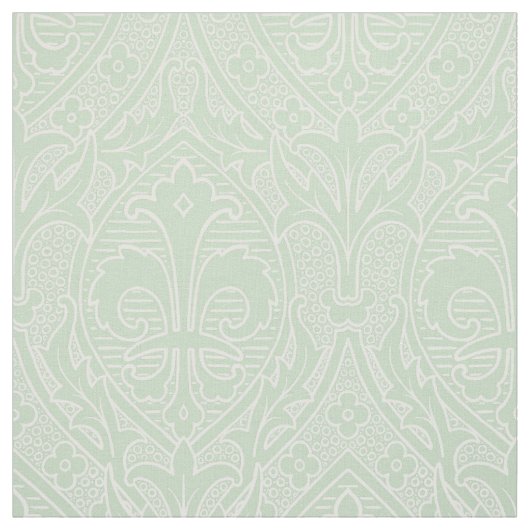 Tissu Renaissance gothique Fleur de Lys - Tint d'Absinth (Échantillon)