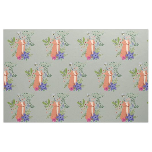 Tissu Renard dans la forêt (Fat Quarter)