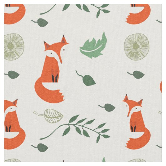 Tissu Renards de région boisée (Fermer)