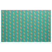 Tissu Rennes de Noël avec sprig saint (Yard)