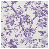 Tissu Répétition de branche florale violette (Échantillon)