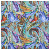 Tissu Répétition des ailes Abstraites de papillon (Échantillon)