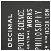 Tissu Reprise décimale Dewey - Trimestre gras (Échantillon)