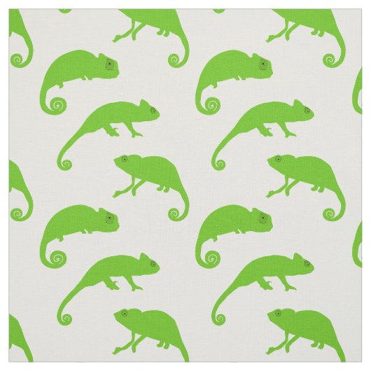 Tissu Reptile d'amusement à motifs de caméléon vert (Échantillon)