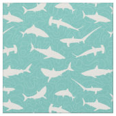 Tissu requin Cool bleu et blanc Motif (Fermer)